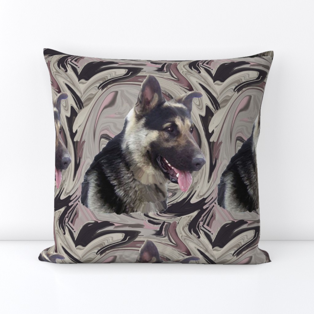 German Shepherd swirl Portrait