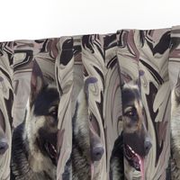 German Shepherd swirl Portrait