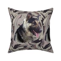 German Shepherd swirl Portrait