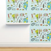 Summer Fun Tea Towel - Camping Outdoors