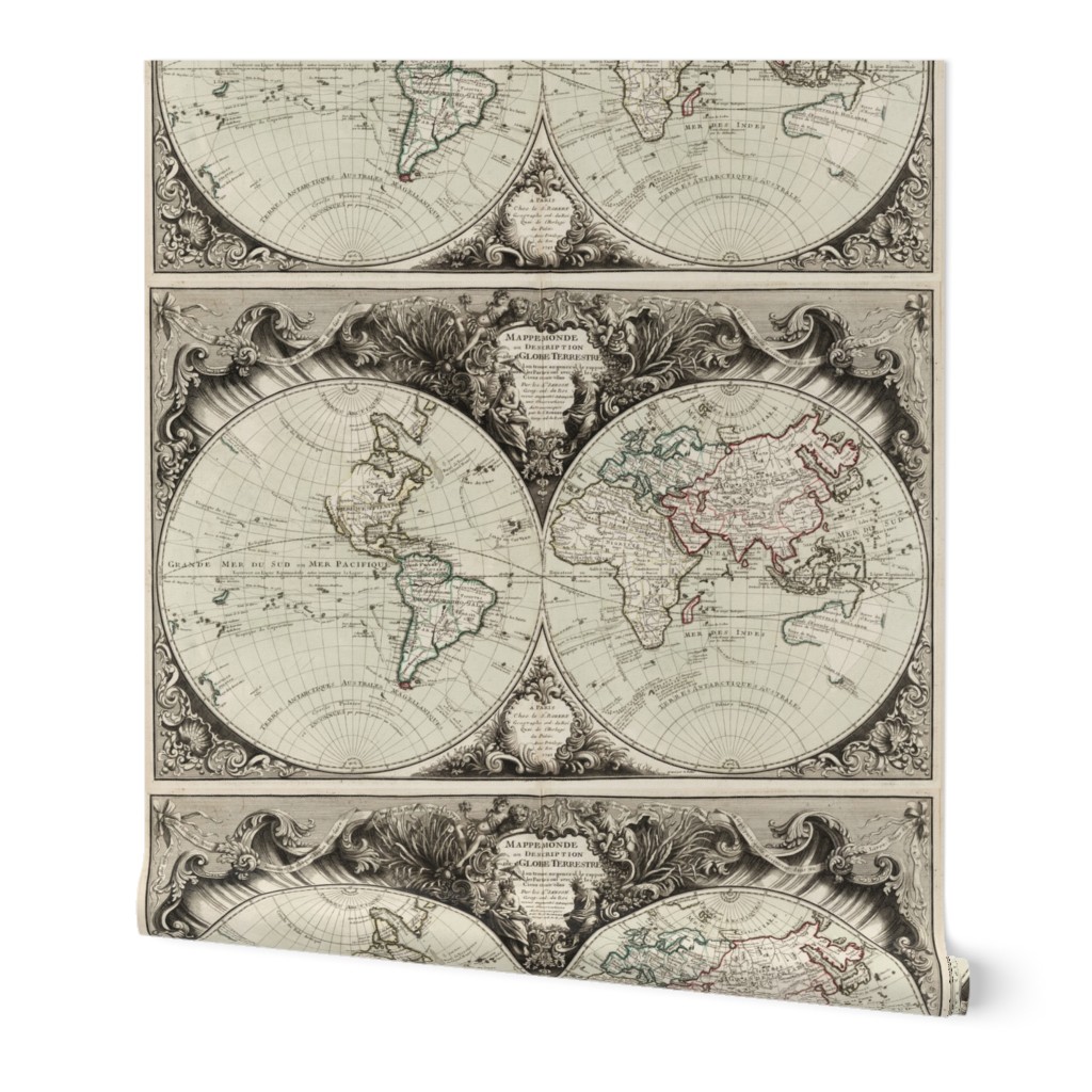 1743 World Map Tapestry