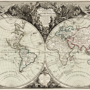 1743 World Map Tapestry