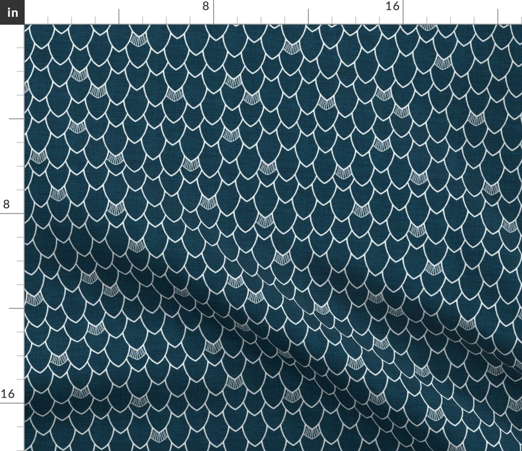 Mermaid Scales in Dark Denim