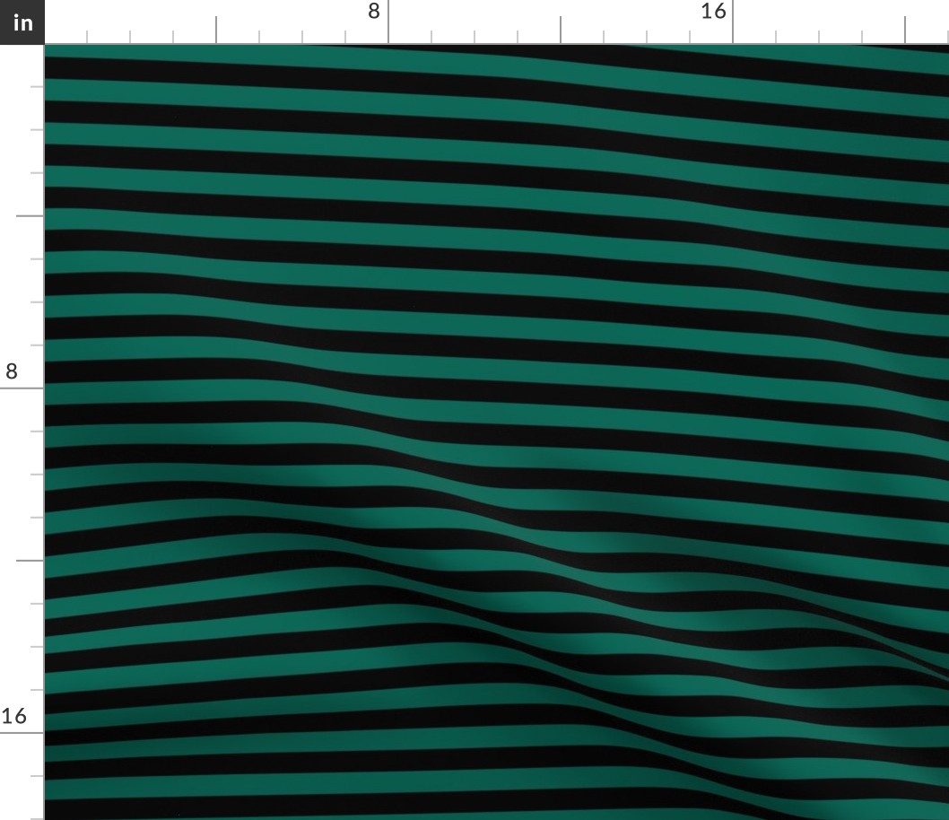Stripes - Black and Teal Green {re-sizable} 