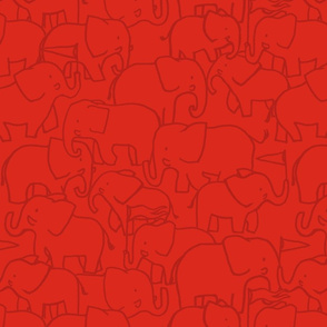 Red Hugo Elephant