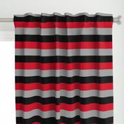 Stripes - Black Red Grey Nautical {resizable}