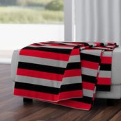 Stripes - Black Red Grey Nautical {resizable}