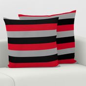 Stripes - Black Red Grey Nautical {resizable}