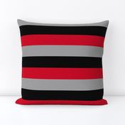 Stripes - Black Red Grey Nautical {resizable}