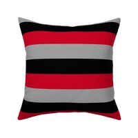 Stripes - Black Red Grey Nautical {resizable}