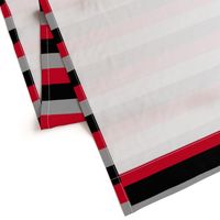 Stripes - Black Red Grey Nautical {resizable}