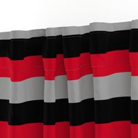 Stripes - Black Red Grey Nautical {resizable}