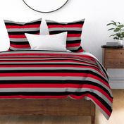 Stripes - Black Red Grey Nautical {resizable}