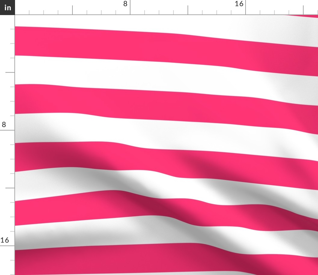 Pink & White Stripe Nautical (2-inch)