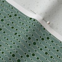 Emerald and Mint Dot Stripe