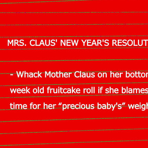 Mrs Claus New Years Resolution 2013