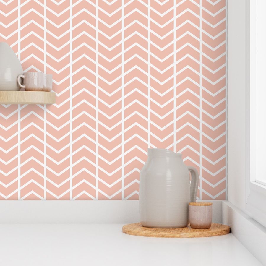 chevron stripe Dusty pink