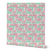Personalised Name Fabric - Christmas Canes