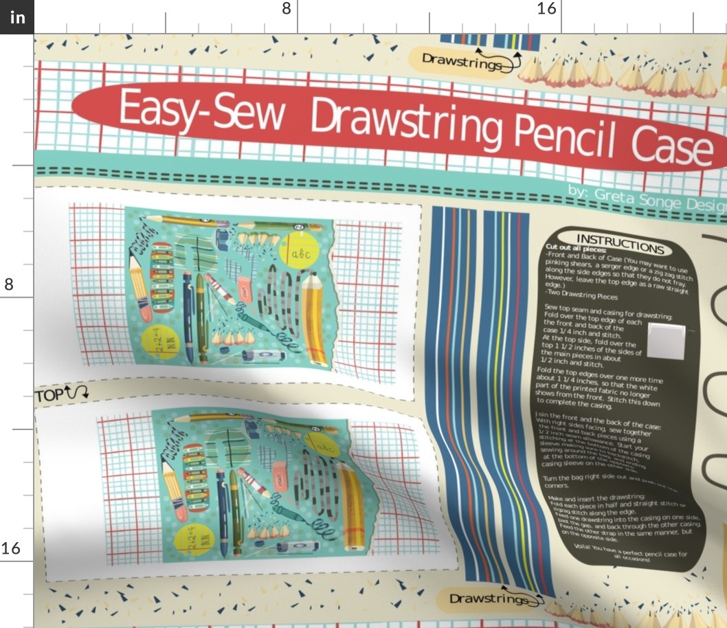 Easy Sew Pencil Case-(click for mock-ups) 