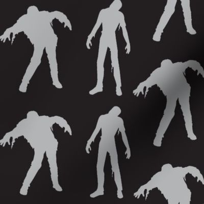 Large Silhouette of the Living Dead- black and grey