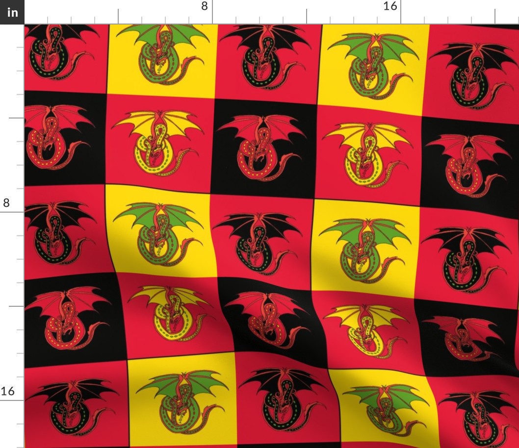 dragon w 4patch red