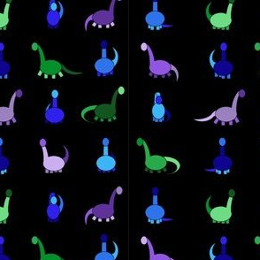 cool dinosaurs in black