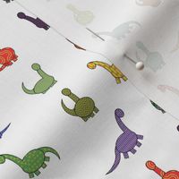 patterned dinosaurs (in white)