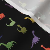 patterned dinosaurs in black