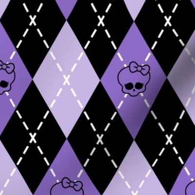 Monster High - Purple rhombus (argyle)