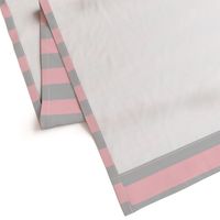 Stripes - Grey  Light Baby Pink (2 inch)