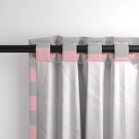 Stripes - Grey  Light Baby Pink (2 inch)