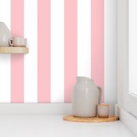 Stripes - White and Light Baby Pink Nautical Resizable Stripe (299)