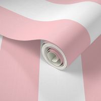 Stripes - White and Light Baby Pink Nautical Resizable Stripe (299)