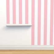 Stripes - White and Light Baby Pink Nautical Resizable Stripe (299)