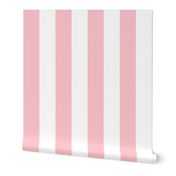 Stripes - White and Light Baby Pink Nautical Resizable Stripe (299)