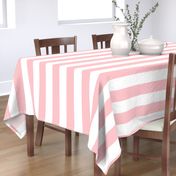 Stripes - White and Light Baby Pink Nautical Resizable Stripe (299)