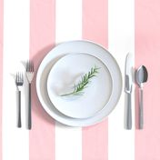 Stripes - White and Light Baby Pink Nautical Resizable Stripe (299)