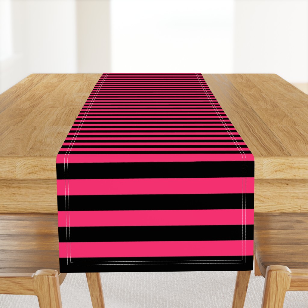 Stripes - Black and Hot Pink Bands