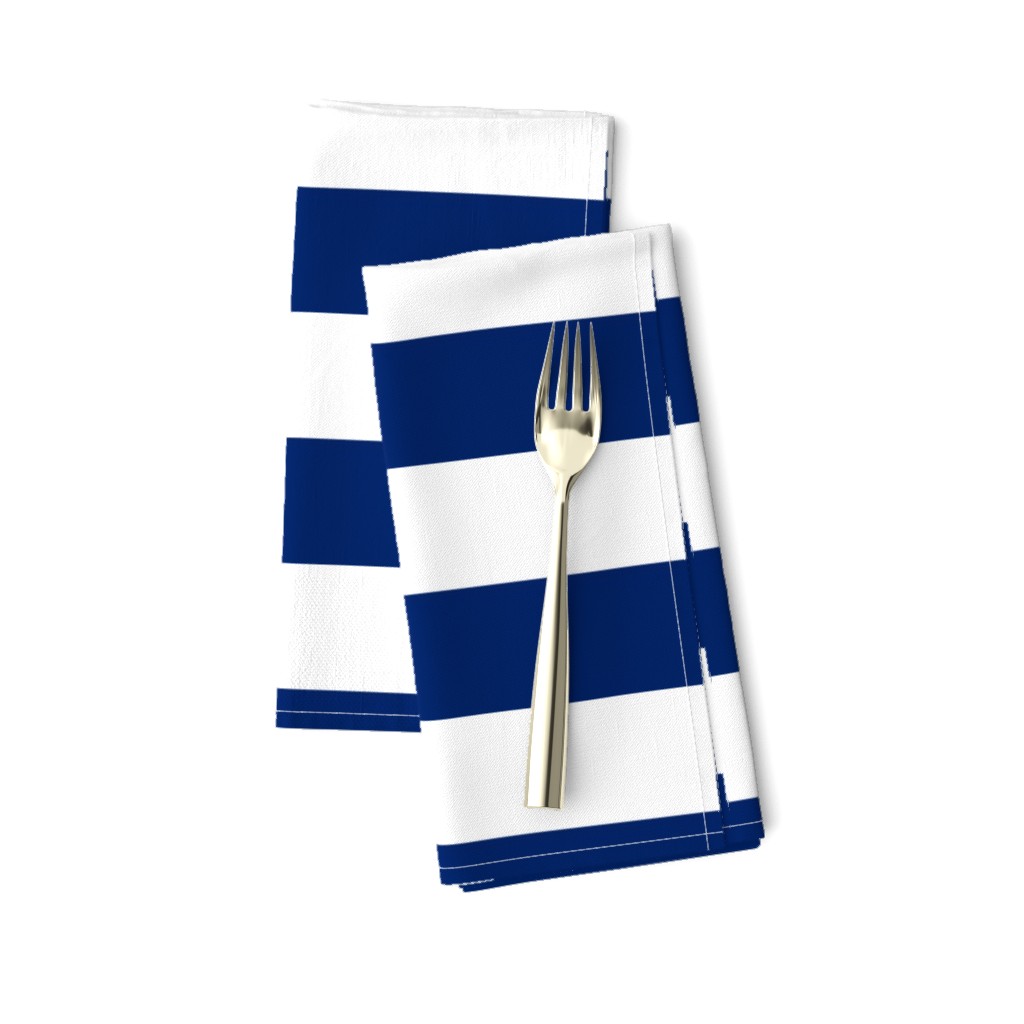 Stripes - Navy Blue   White Nautical (2 inch)