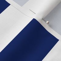 Stripes - Navy Blue   White Nautical (2 inch)