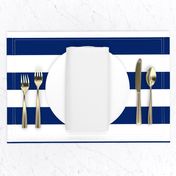 Stripes - Navy Blue   White Nautical (2 inch)