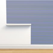 Stripes - Navy Blue   White Nautical (2 inch)