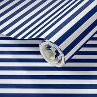 Stripes - Navy Blue   White Nautical (2 inch)