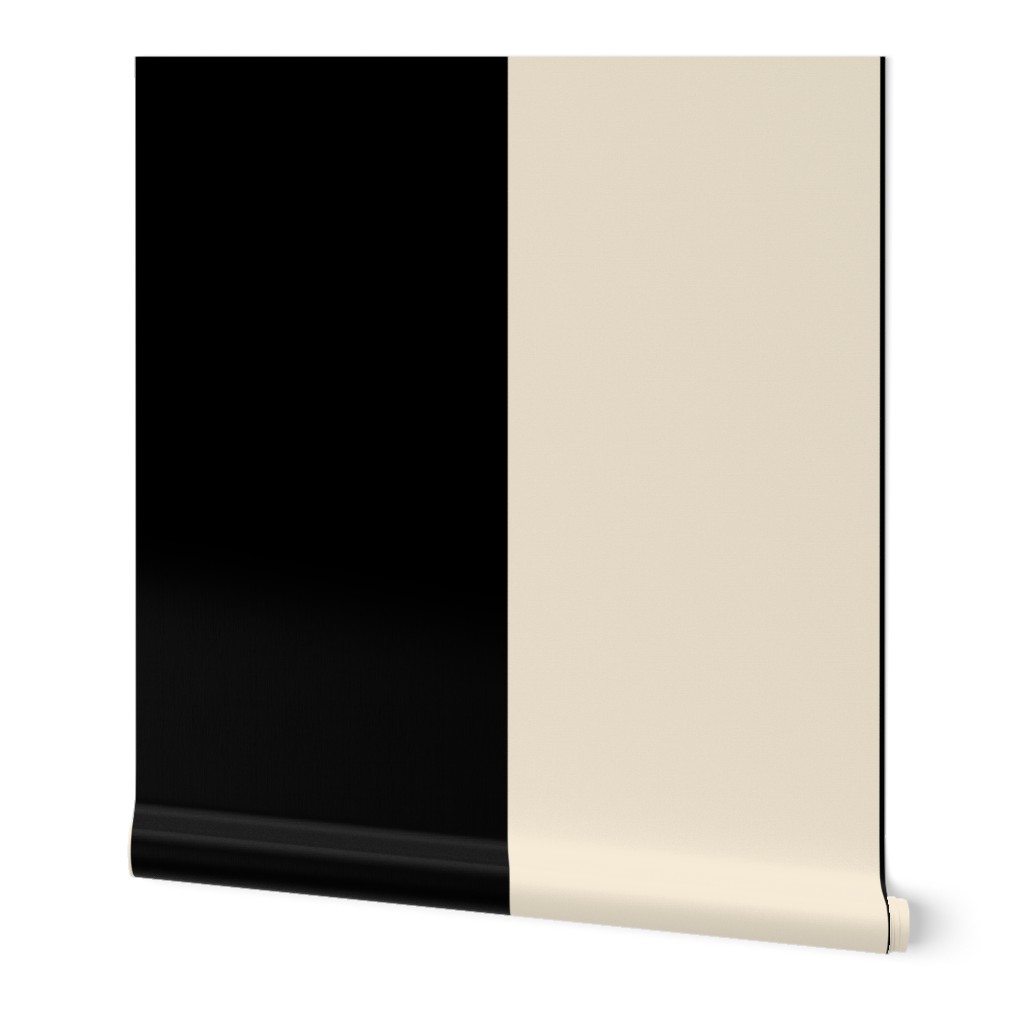 Stripes - Cappuccino Cream Tan Black Nautical (1 inch wide stripes) (2508)