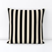 Stripes - Cappuccino Cream Tan Black Nautical (1 inch wide stripes) (2508)