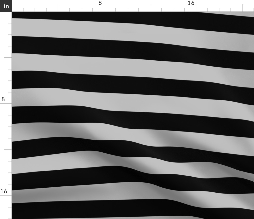 Stripes - Charcoal Black   Grey Nautical {re-sizable} 