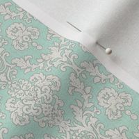 Pale Aqua Damask