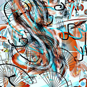 cycling with white background