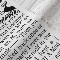 Alice Vintage Text and Toile (black and white)