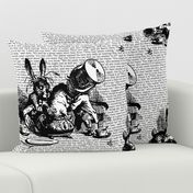 Alice Vintage Text and Toile (black and white)